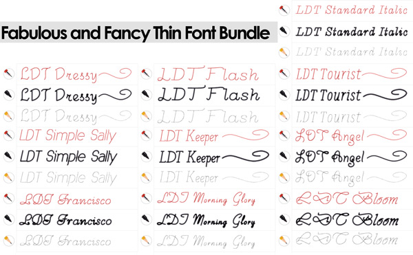 Fabulous and Fancy Thin Fonts