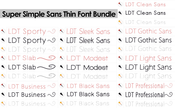 Simple Sans Thin Fonts