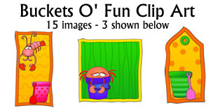 Buckets O' Fun Clip Art