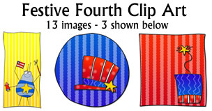 Festive Fourth Clip Art