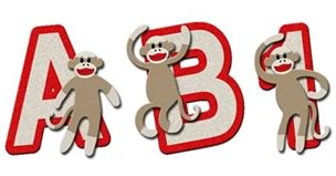 JDA Sock Monkey Alphabet