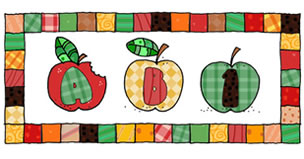 Patchwork Apples Alphabet
