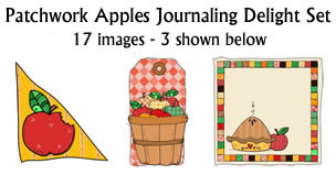 JJD Patchwork Apples  Journaling Delight set