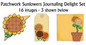JJD Patchwork Sunflowers Journaling Delight set