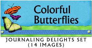 JD Colorful Butterflies Jounaling Delight Set