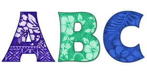 JDA Hawaiian Cool Alphabet