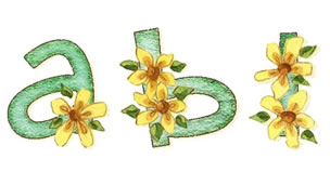 Spring Flower Alphabet