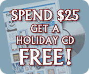 Free Holiday Font CD with $25 Purchase