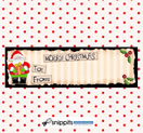 SN Santa's Workshop Candy Bar Wrapper Snippit