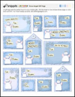 SN Snow Angels Gift Tags
