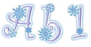 Snow Crystals Alphabet