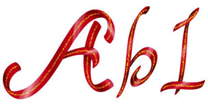 Holiday Ribbons Alphabet