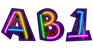 Neon Delights Alphabet