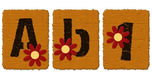 Stencil Flower Alphabet