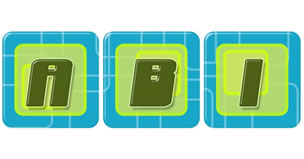 Retro Squares Alphabet