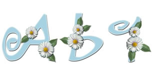JDA Blue Bouquet Alphabet