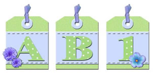 JDA Floral Tags Alphabet