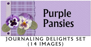 JD Purple Pansies Journaling Delight Set