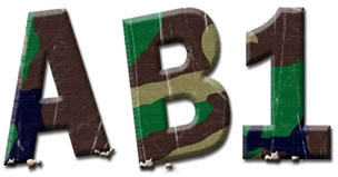 JDA Fatigues Alphabet