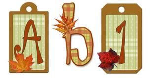 Autumn Foliage Alphabet