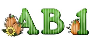 JDA Pumpkin Harvest Alphabet