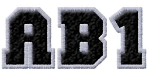 Varsity Black & Silver Alphabet