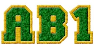 Varsity Green & Gold Alphabet