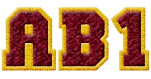 Varsity Maroon & Gold Alphabet
