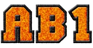 Varsity Orange & Black Alphabet