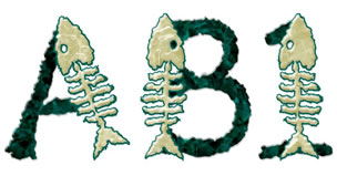 Fish Bones Alphabet