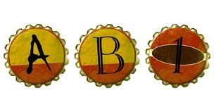 JDA Halloween Bottlecaps Alphabet