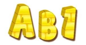 JDA Yellow Road Alphabet