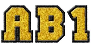 Varsity Gold Alphabet