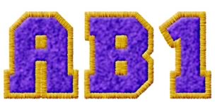 Varsity Purple Alphabet