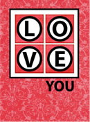 Red Love You - Love Card