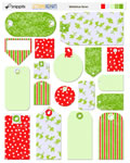 Mistletoe Bows Tags