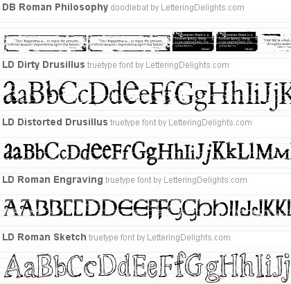 roman typeface examples