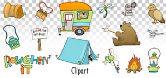 Happy Camper Journaling Delights Clipart Set