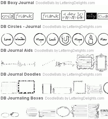 DoodleBat Journaling Fonts Bundle